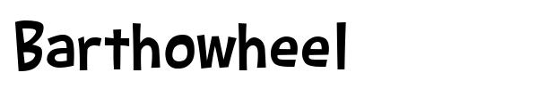 Barthowheel font preview